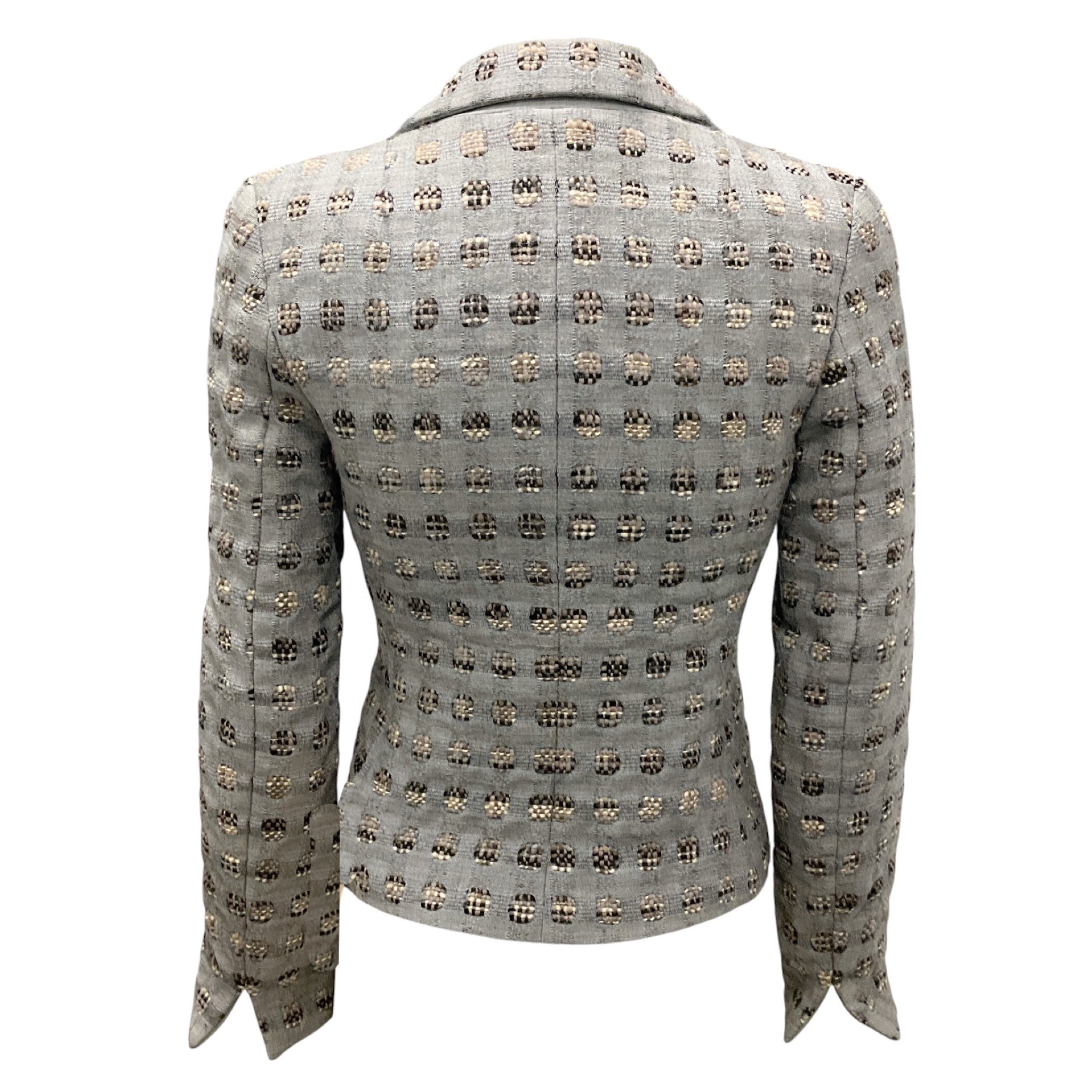 Akris Punto Light Grey Woven Wool Jacket