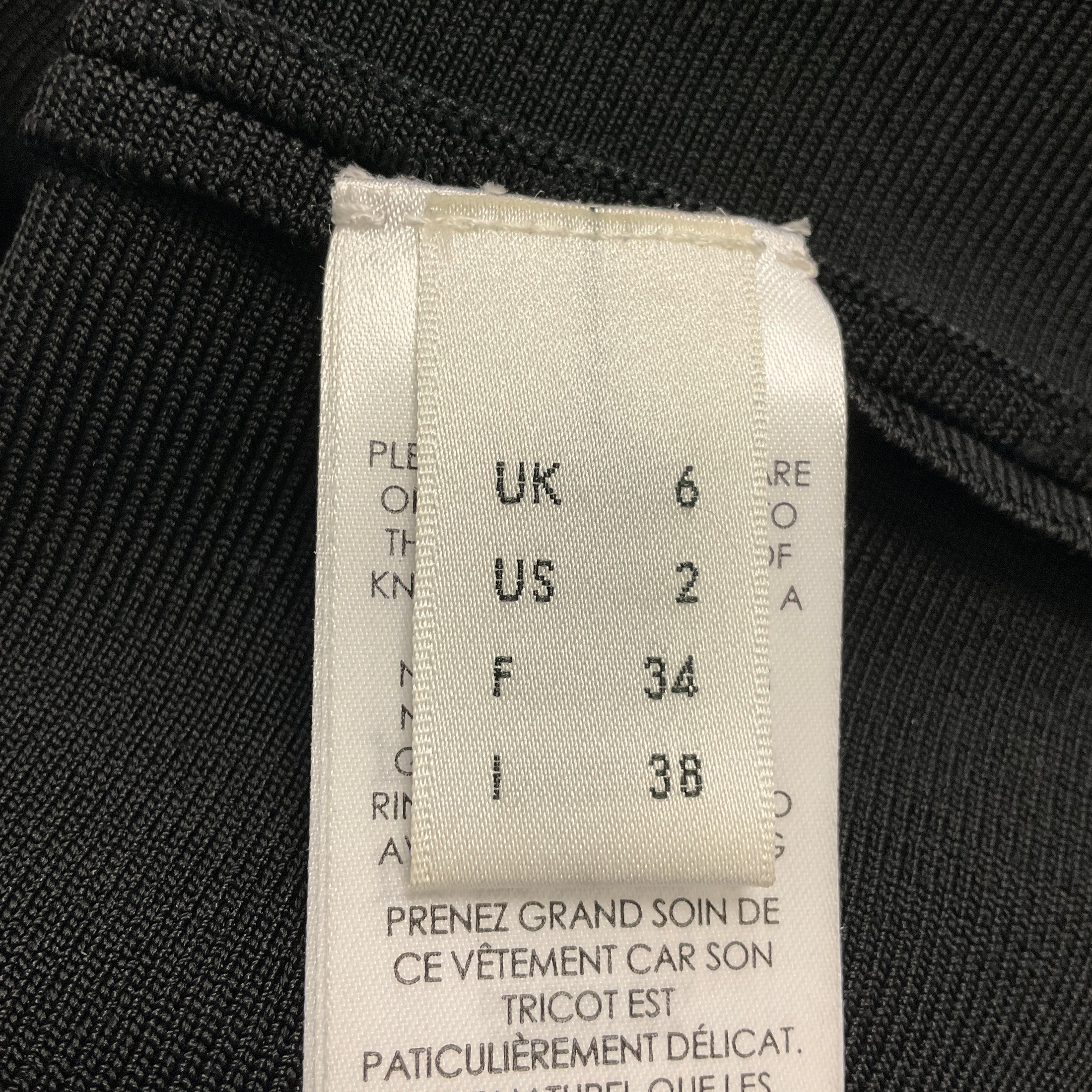 Victoria Beckham Black Bow Detail Viscose Stretch Dress