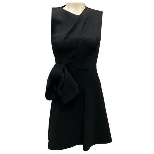 Victoria Beckham Black Bow Detail Viscose Stretch Dress