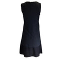 Load image into Gallery viewer, Akris Punto Black Embroidered Hem Sleeveless Crepe Shift Dress

