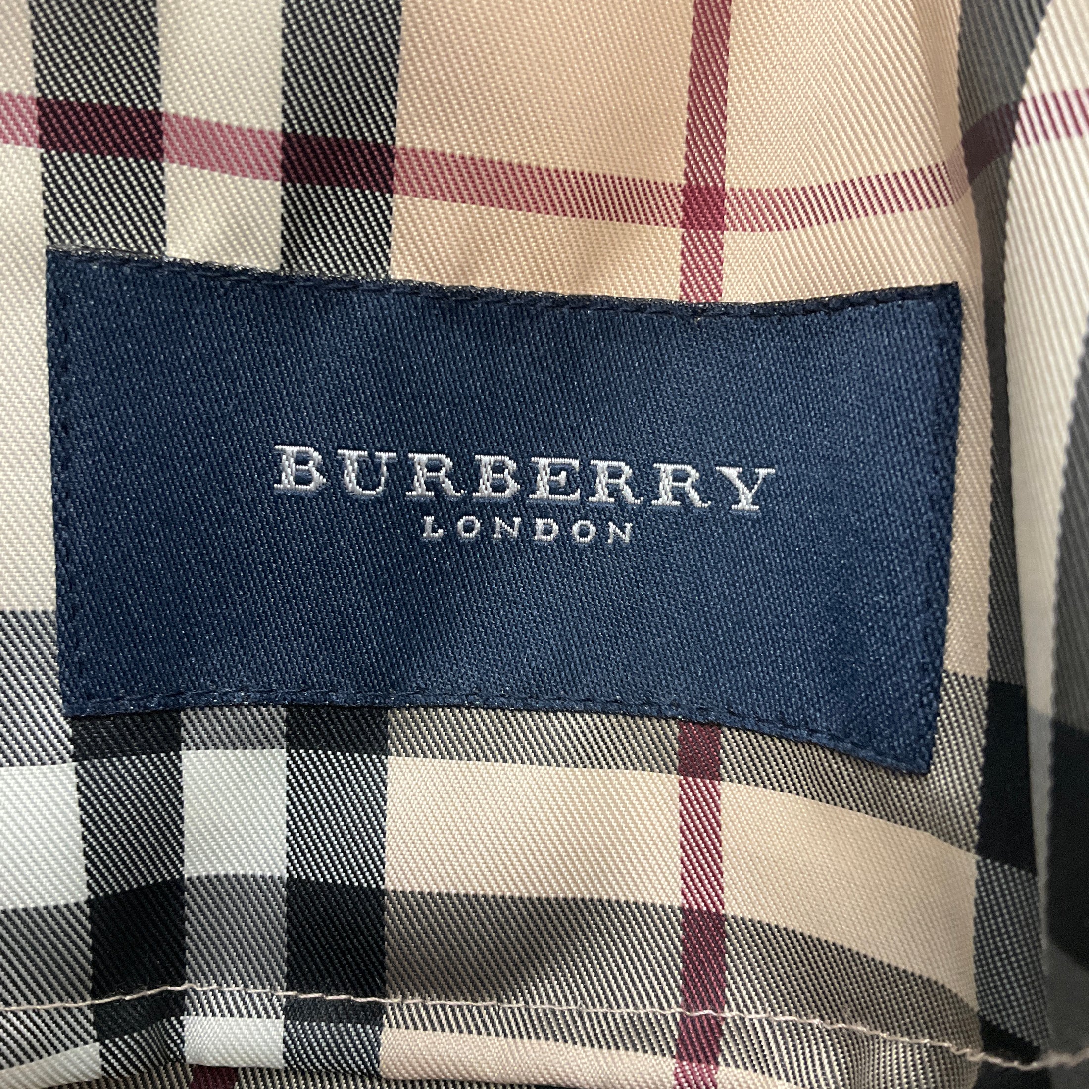 Burberry Beige Multi Classic Nova Check Plaid Trench Coat with Belt