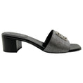 Load image into Gallery viewer, Givenchy Black / Silver Logo Slide Sandals with Crystal Embellishments
