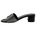 Load image into Gallery viewer, Givenchy Black / Silver Logo Slide Sandals with Crystal Embellishments
