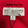 Load image into Gallery viewer, St. John Cerise Red Wool Knit Jacket and Skirt Suit Set
