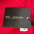 Load image into Gallery viewer, St. John Cerise Red Wool Knit Jacket and Skirt Suit Set

