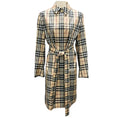 Load image into Gallery viewer, Burberry Beige Multi Classic Nova Check Plaid Trench Coat with Belt
