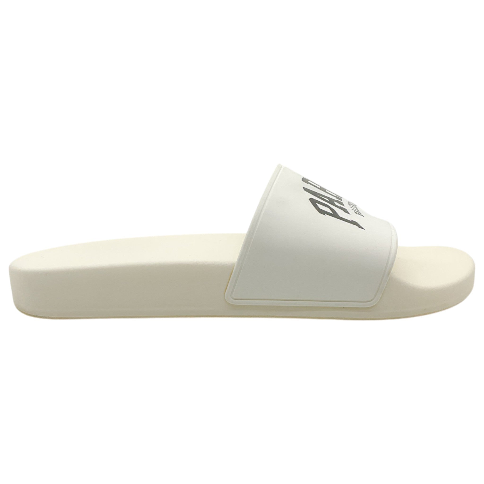 Balenciaga White Paris Pool Slides