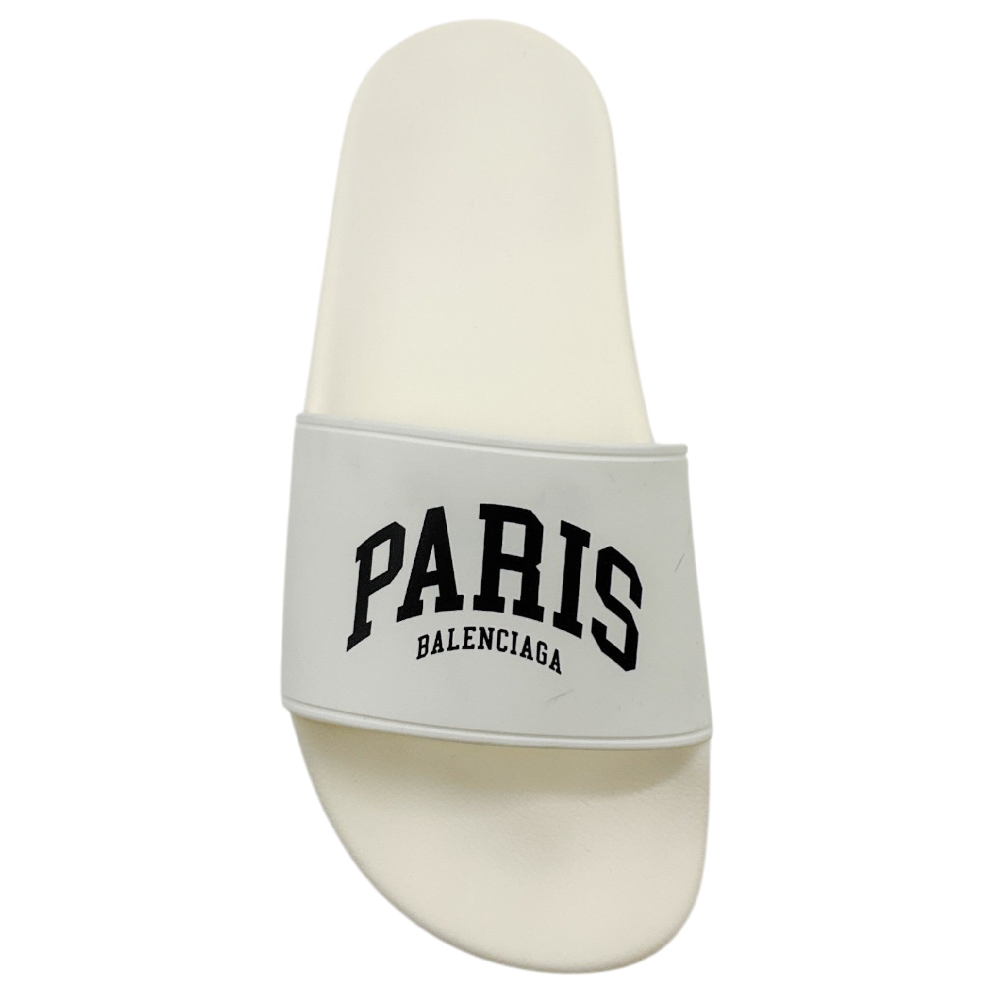 Balenciaga White Paris Pool Slides