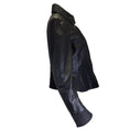 Load image into Gallery viewer, Armani Collezioni Black Quilted Trim Leather Jacket
