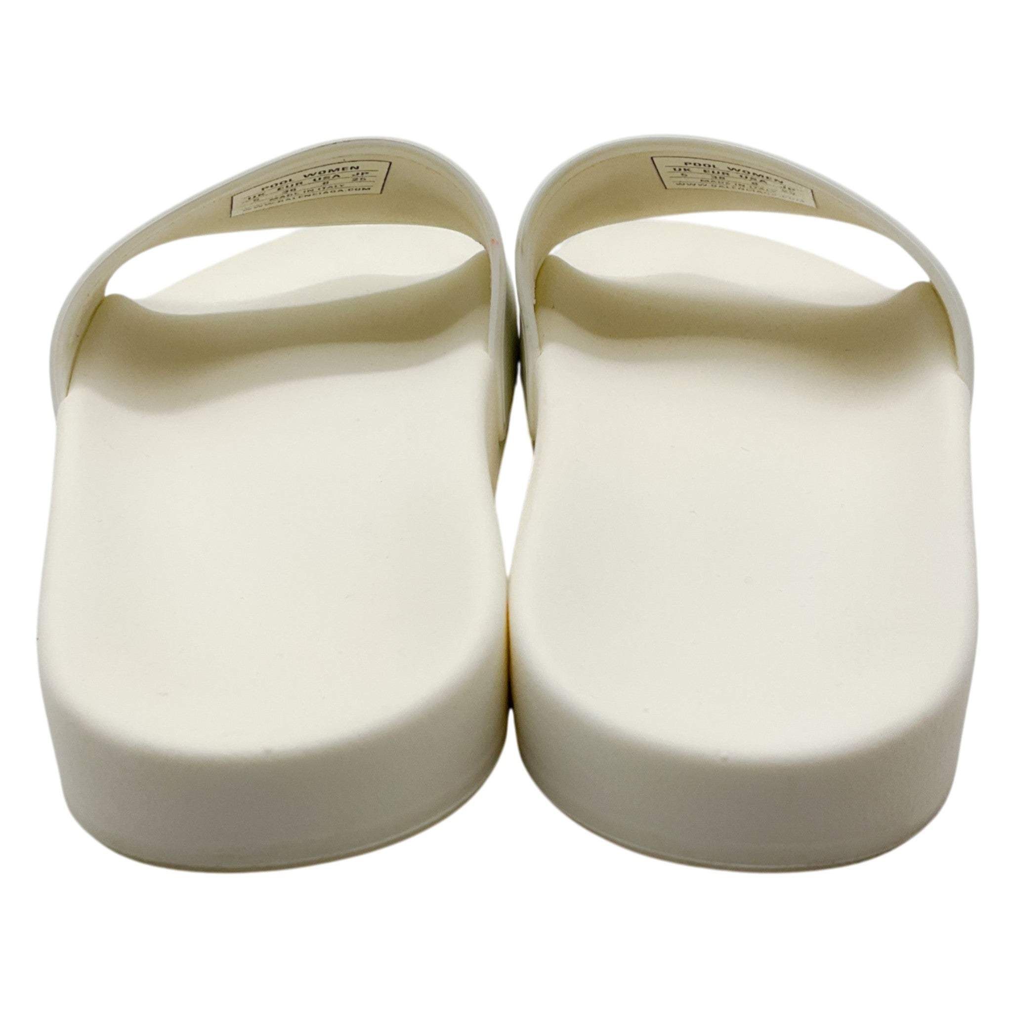 Balenciaga White Paris Pool Slides