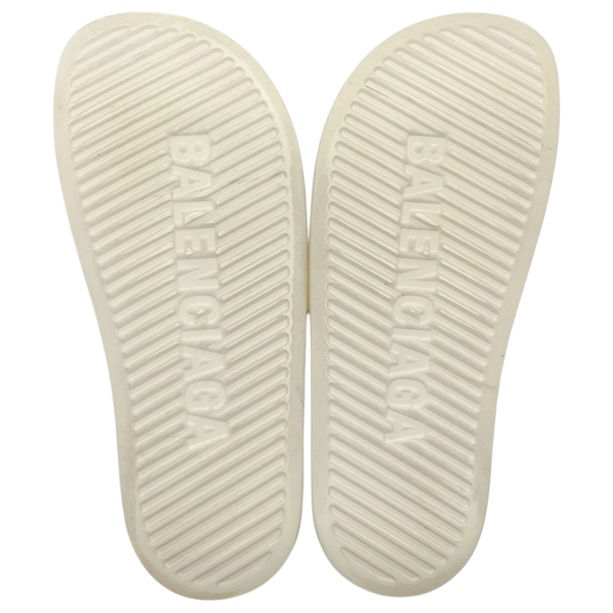 Balenciaga White Paris Pool Slides