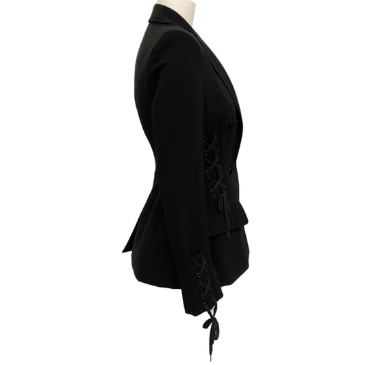 Moschino Couture Black Lace Up Jacket