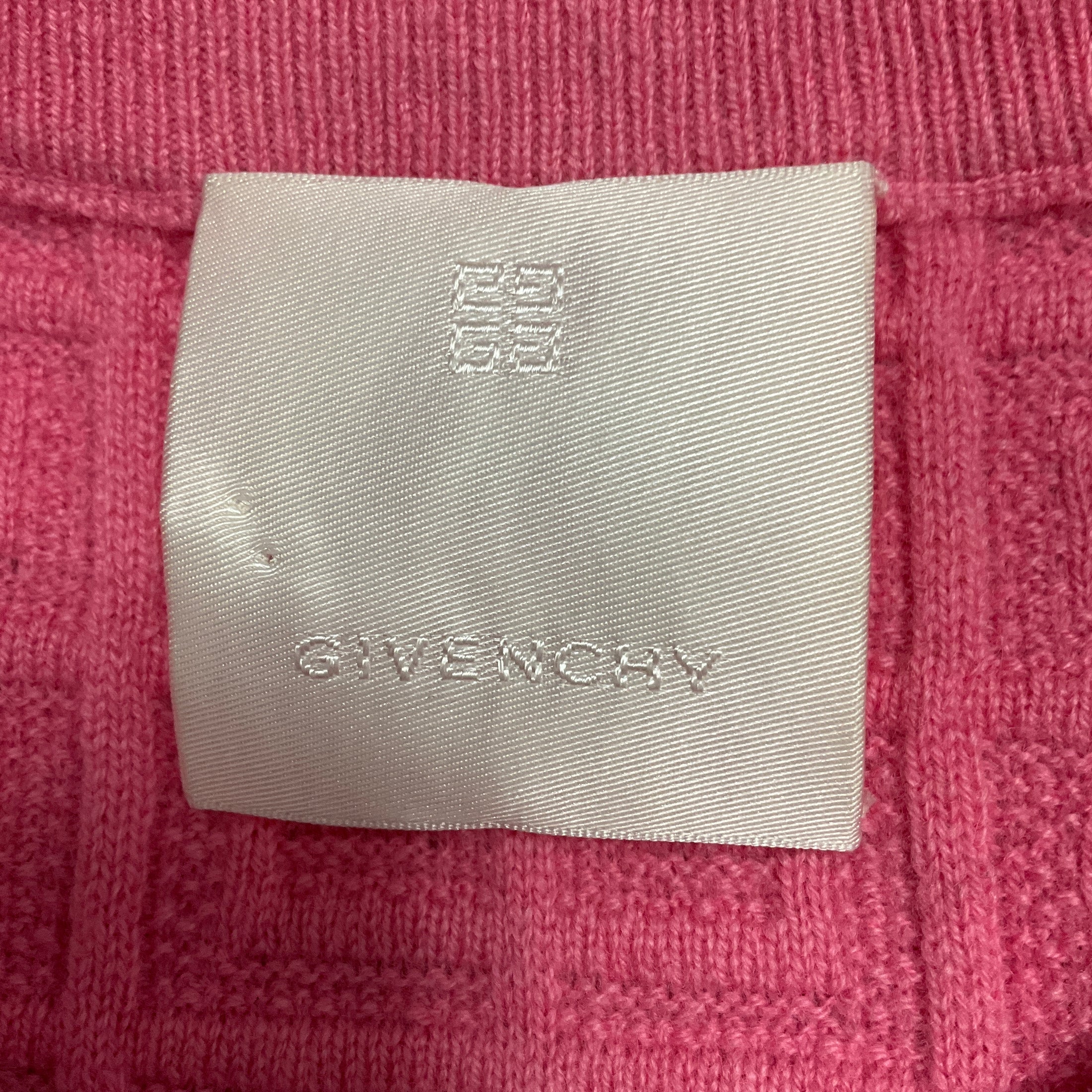 Givenchy Pink 4G Jacquard Knit Motif Jumper