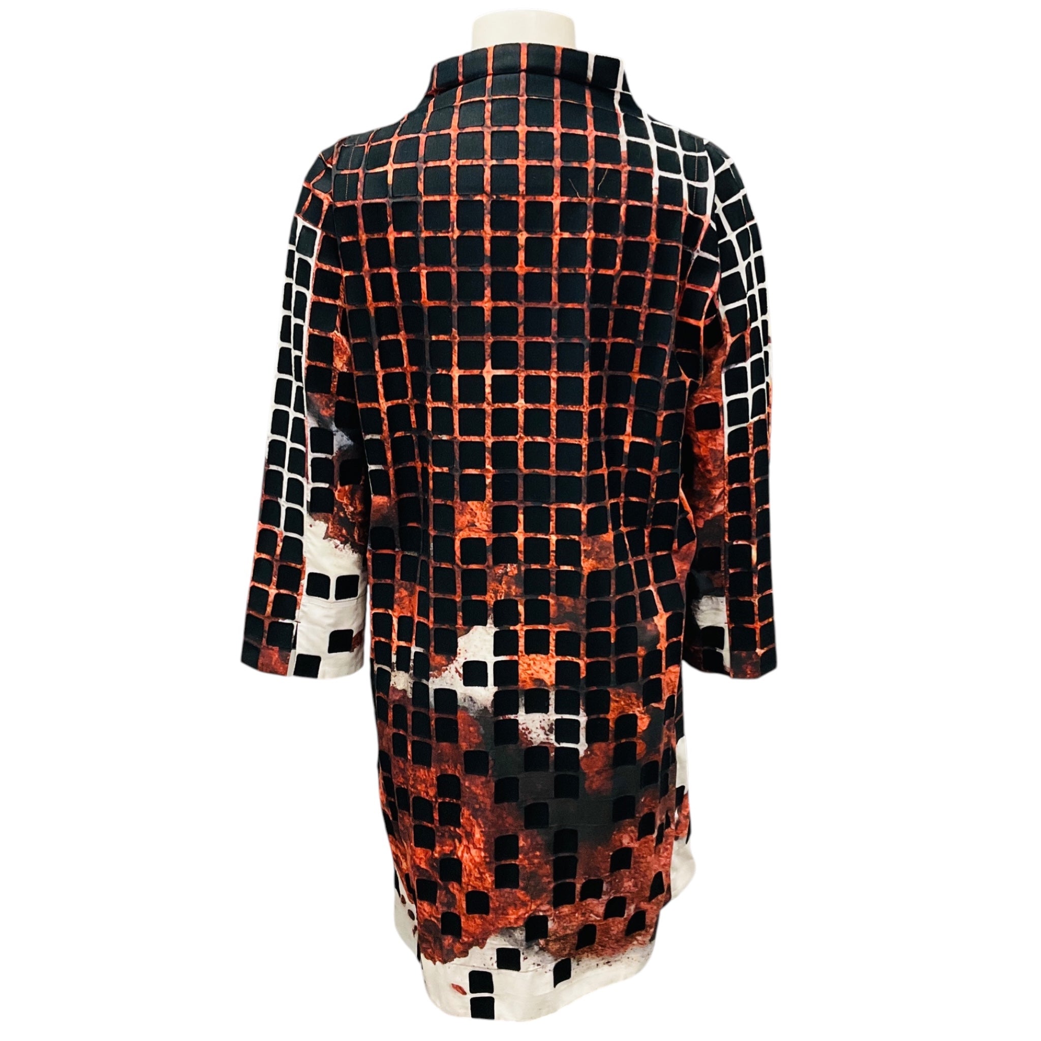 Issey Miyake White / Rust Spectrum Cube Coat