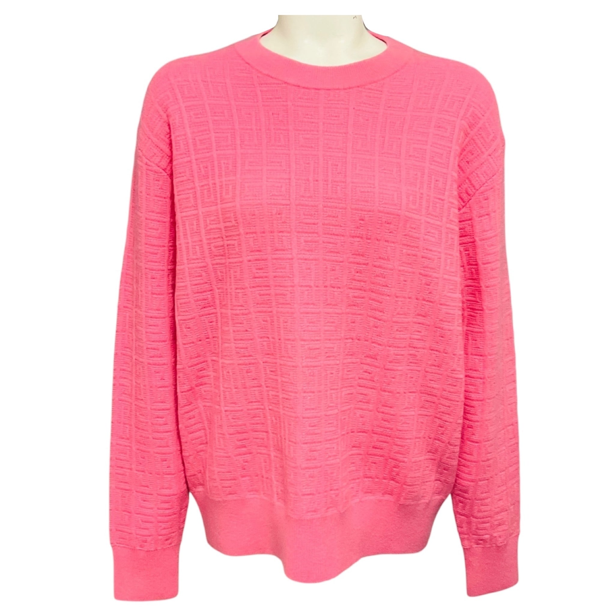 Givenchy Pink 4G Jacquard Knit Motif Jumper