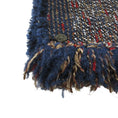 Load image into Gallery viewer, Chanel Blue Multi Fringed Wool Tweed Knit Scarf
