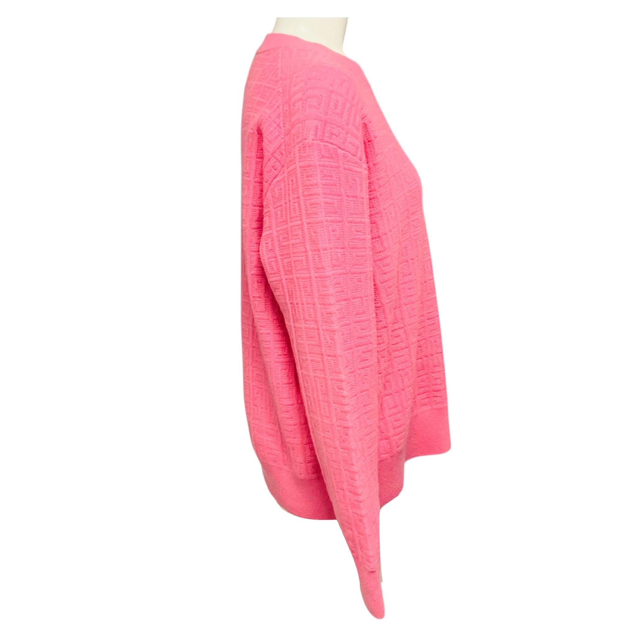 Givenchy Pink 4G Jacquard Knit Motif Jumper