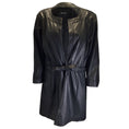 Load image into Gallery viewer, Lafayette 148 New York Black Tie-Front Leather Jacket
