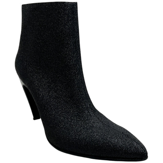 Robert Clergerie Black Shimmer Pull On Booties
