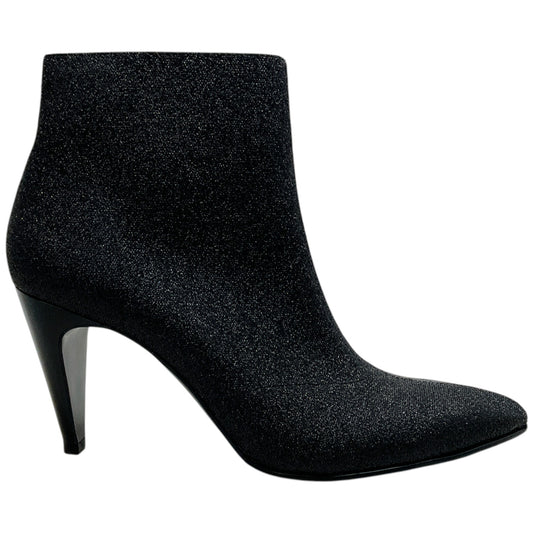 Robert Clergerie Black Shimmer Pull On Booties
