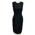 Load image into Gallery viewer, Dolce & Gabbana Charcoal Grey Sleeveless Wool Midi Dress with Leopard Print Hem
