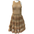 Load image into Gallery viewer, Alaia Gold Metallic Ruffle Sleeveless Dress

