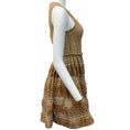 Load image into Gallery viewer, Alaia Gold Metallic Ruffle Sleeveless Dress
