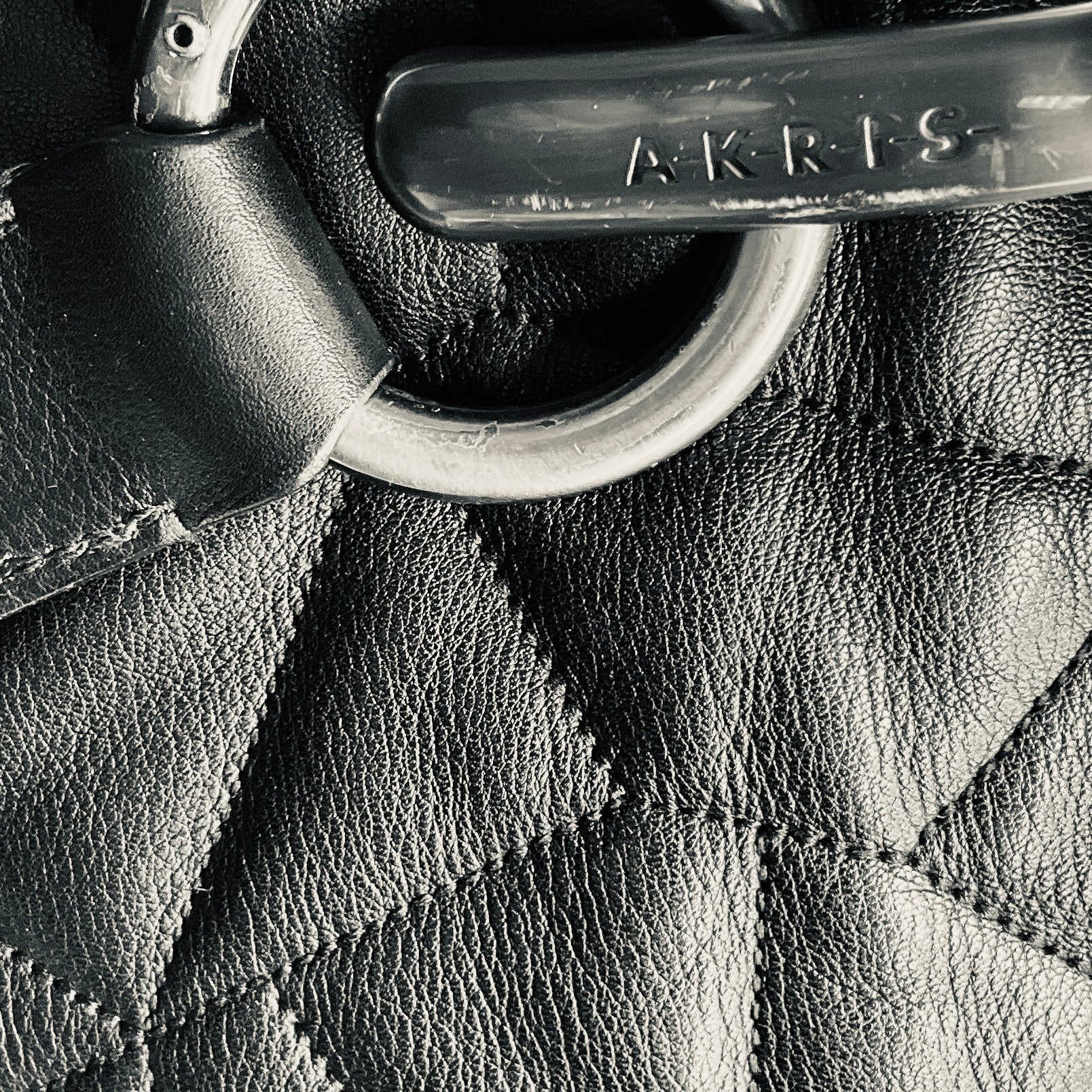 Akris Black Quilted Leather Hobo Shoulder Bag