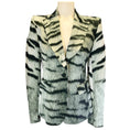 Load image into Gallery viewer, Dries Van Noten Ivory / Black Animal Print Blazer
