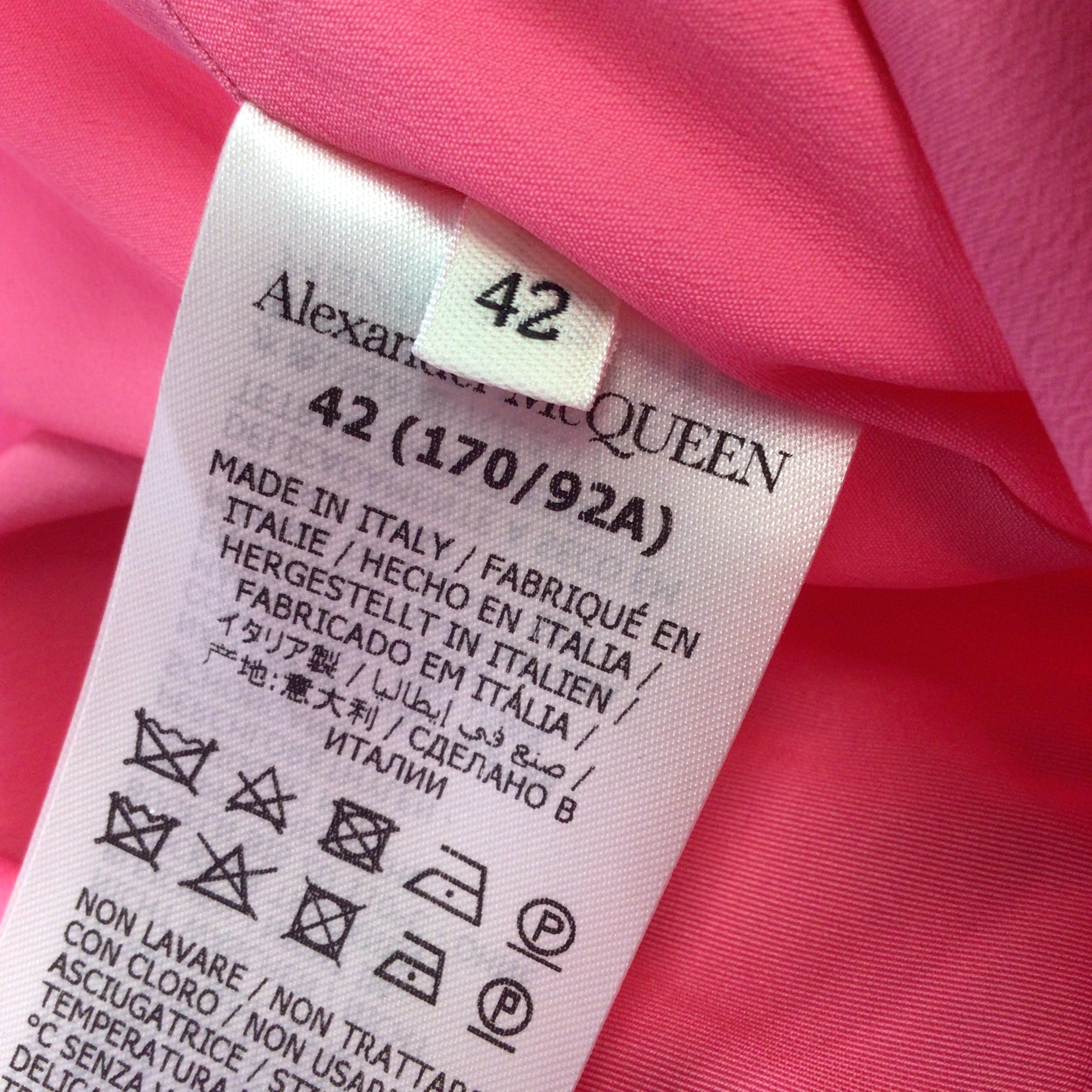 Alexander McQueen Pink Ruffled Sleeveless Flared Mini Dress