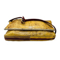 Load image into Gallery viewer, Fendi Vintage Mustard Yellow / Maroon Red Snakeskin Leather Shoulder Bag
