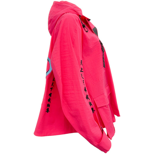 Angel Chen Hot Pink Embroidered Wind Breaker
