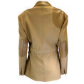 Load image into Gallery viewer, Peter Do x BR Khaki Lambskin Leather Trimmed Tuxedo Utility Blazer
