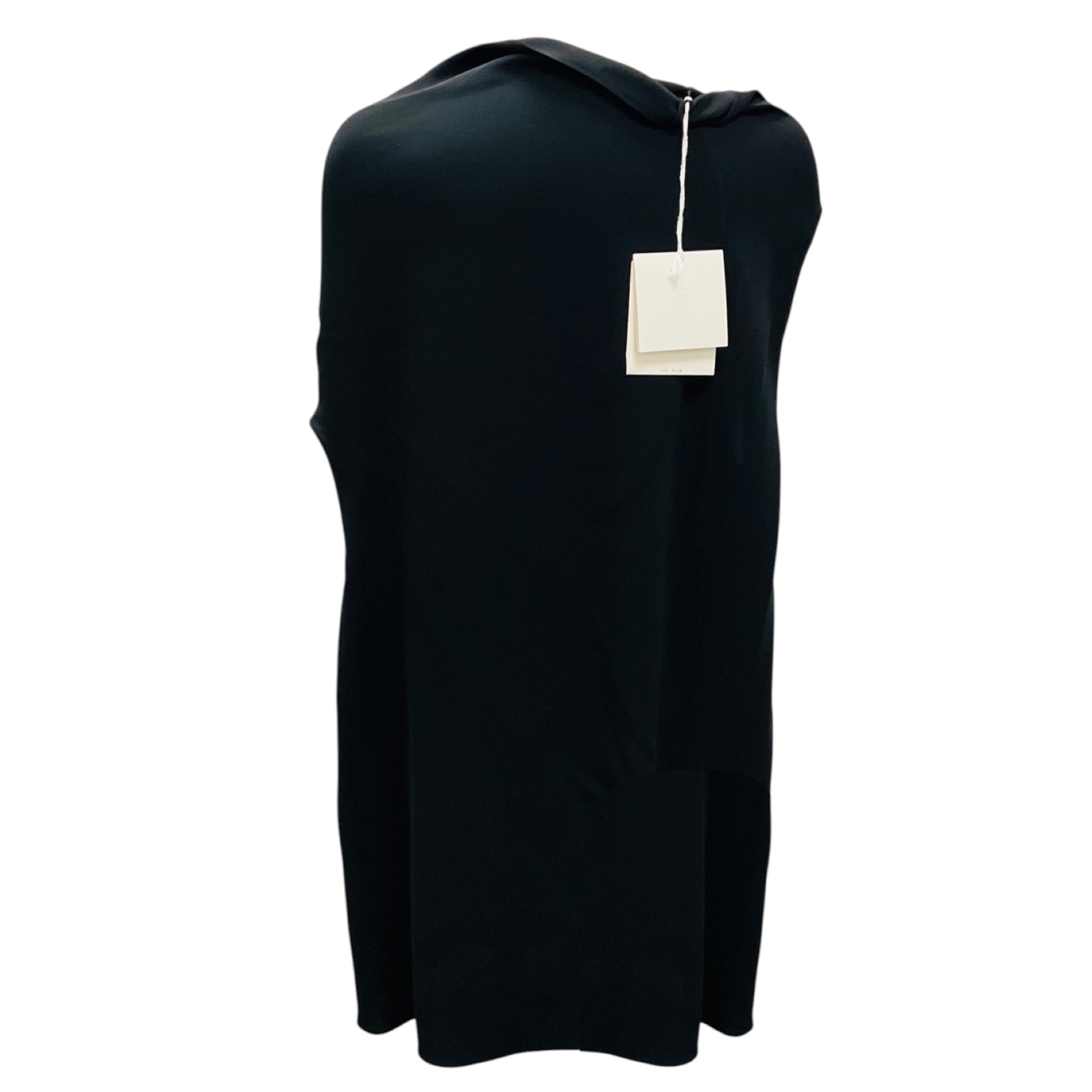 The Row Black Asymmetric Silk Aria Top