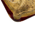 Load image into Gallery viewer, Fendi Vintage Mustard Yellow / Maroon Red Snakeskin Leather Shoulder Bag
