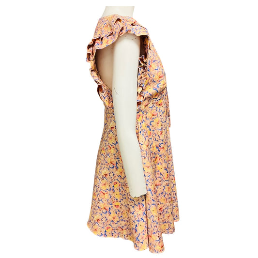 Kika Vargas Yellow Garden Cotton Nola Dress