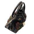 Load image into Gallery viewer, Oscar de la Renta Brown Multi Beaded and Stone Embellished Leather Handbag
