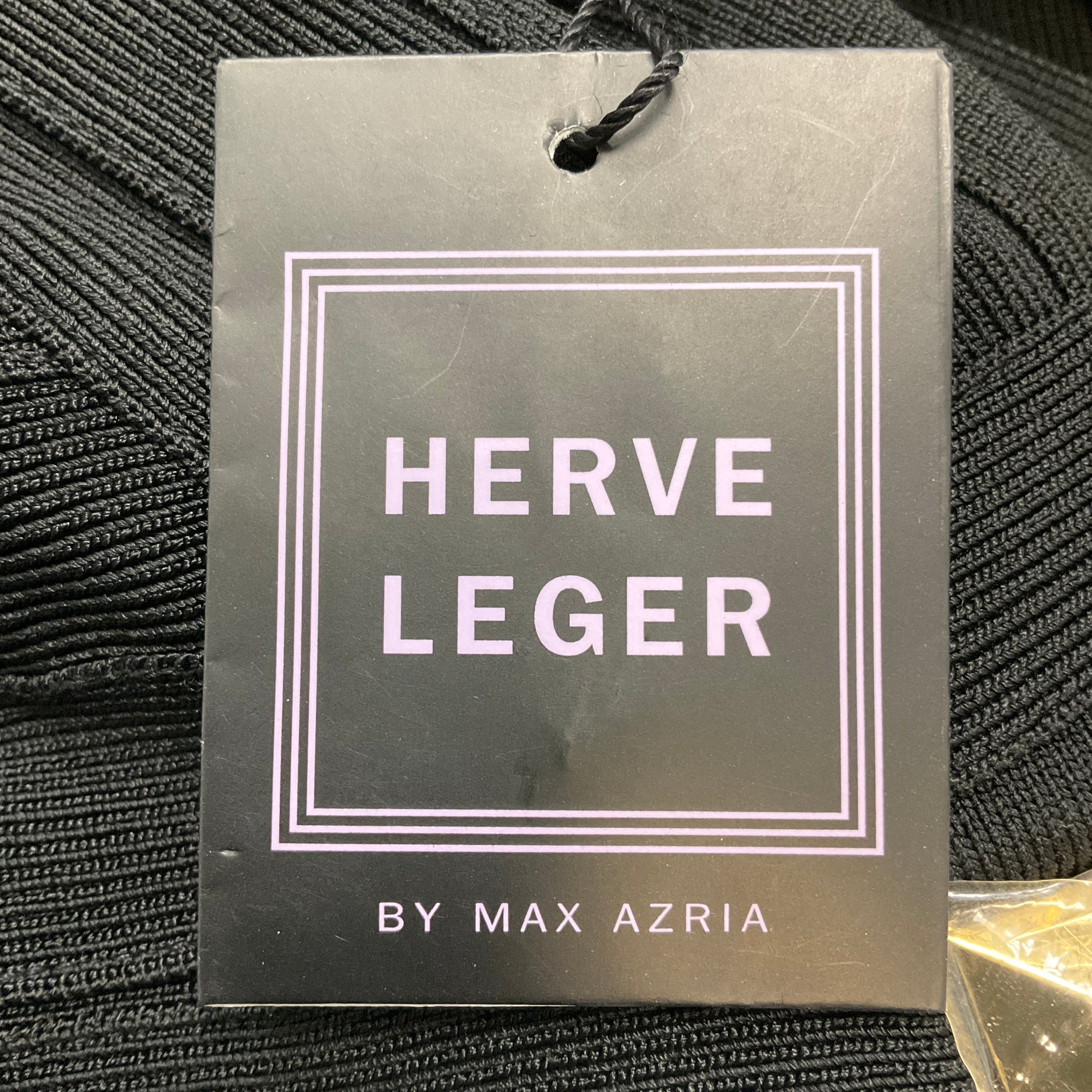 Herve Leger Black / Gold Hardware Eloni Bandage Gown