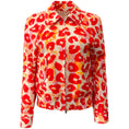 Load image into Gallery viewer, Marni Red Leopard Denim Zip Jacket
