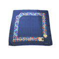 Load image into Gallery viewer, Cartier Blue / Red Multi Square Silk Twill Scarf
