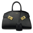 Load image into Gallery viewer, Ferragamo Black Calfskin Leather Hug Handbag
