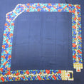 Load image into Gallery viewer, Cartier Blue / Red Multi Square Silk Twill Scarf
