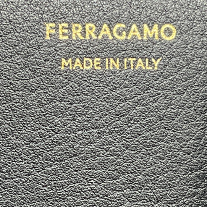 Ferragamo Black Calfskin Leather Hug Handbag