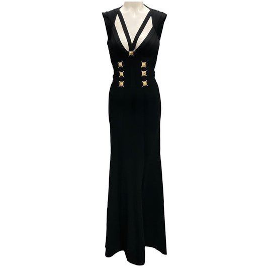 Herve Leger Black / Gold Hardware Eloni Bandage Gown