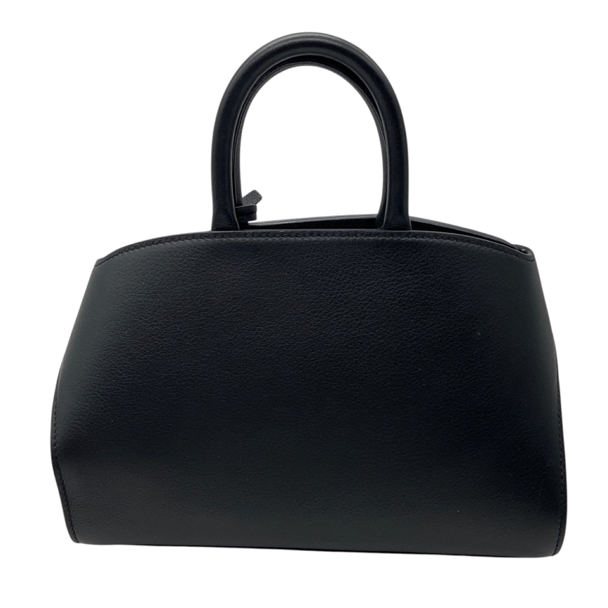 Ferragamo Black Calfskin Leather Hug Handbag