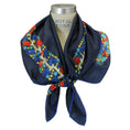 Load image into Gallery viewer, Cartier Blue / Red Multi Square Silk Twill Scarf
