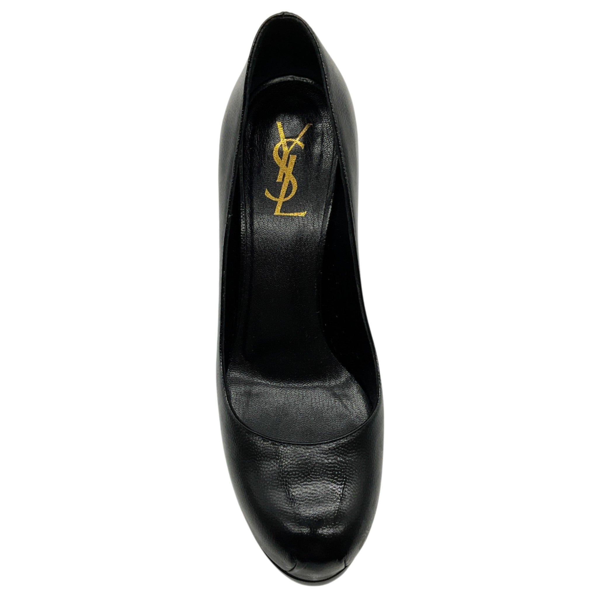 Saint Laurent Black Leather Tribtoo Platform Pumps