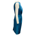 Load image into Gallery viewer, Badgley Mischka Aqua Marine Satin Cocktail Dress
