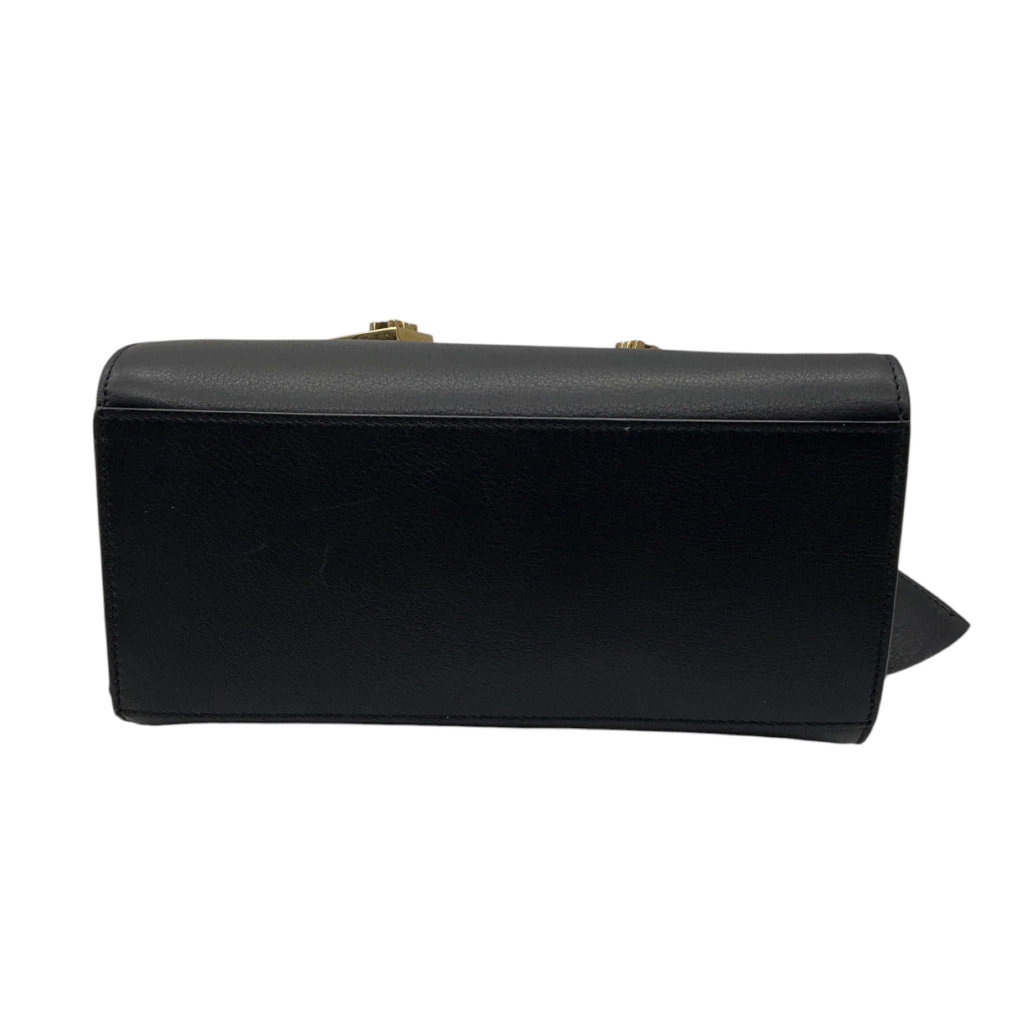 Ferragamo Black Calfskin Leather Hug Handbag