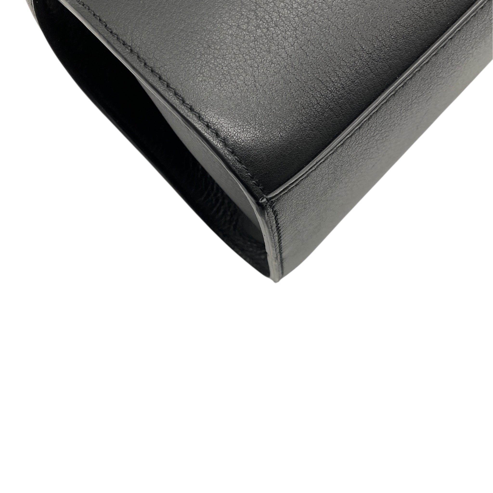 Ferragamo Black Calfskin Leather Hug Handbag